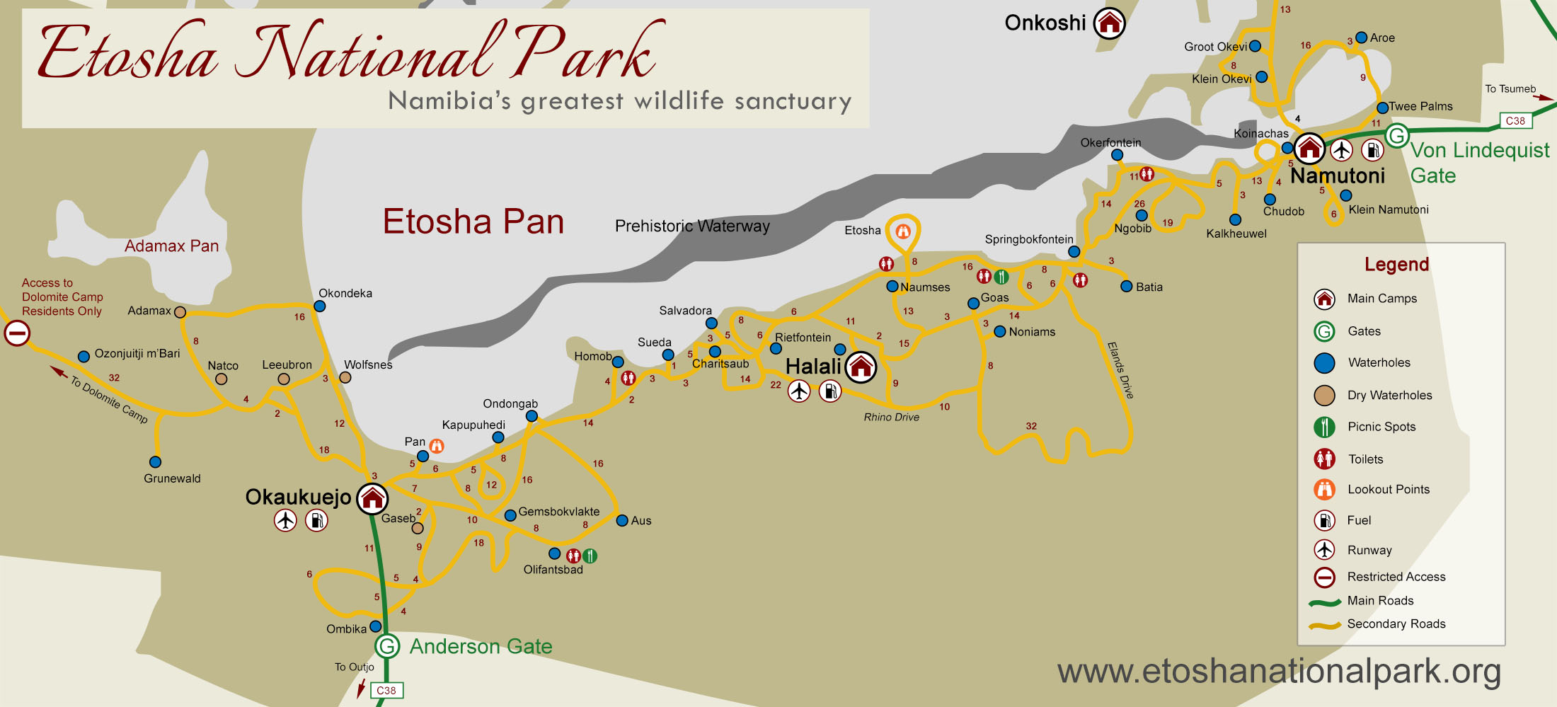 etosha-road-map